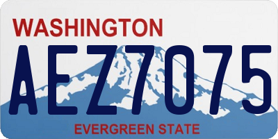 WA license plate AEZ7075