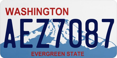 WA license plate AEZ7087