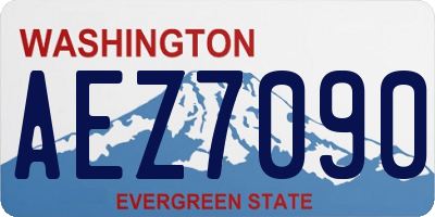 WA license plate AEZ7090