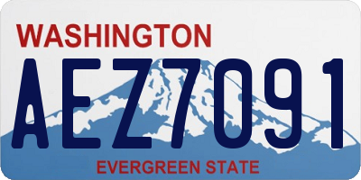 WA license plate AEZ7091