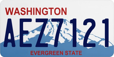 WA license plate AEZ7121
