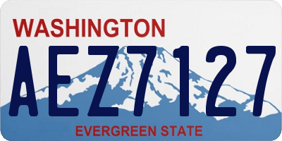 WA license plate AEZ7127