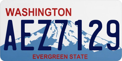 WA license plate AEZ7129