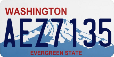 WA license plate AEZ7135