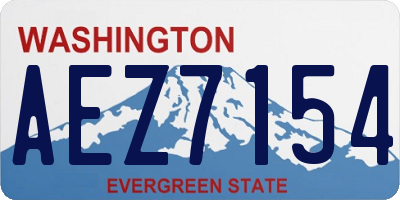 WA license plate AEZ7154