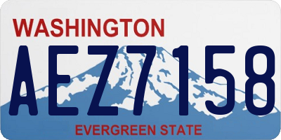WA license plate AEZ7158