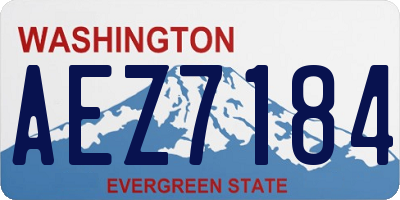 WA license plate AEZ7184