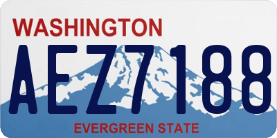 WA license plate AEZ7188