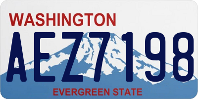 WA license plate AEZ7198