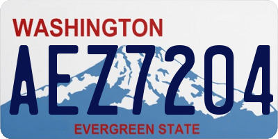 WA license plate AEZ7204