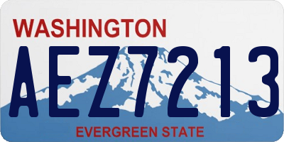 WA license plate AEZ7213