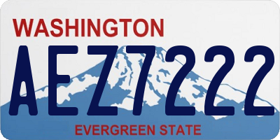 WA license plate AEZ7222