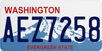 WA license plate AEZ7258