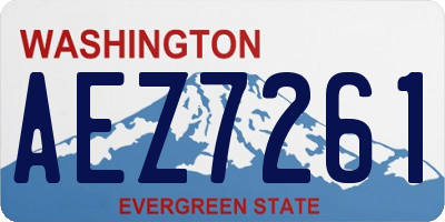 WA license plate AEZ7261