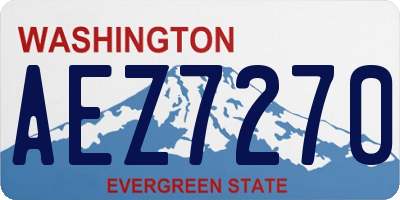 WA license plate AEZ7270
