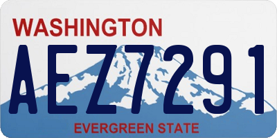 WA license plate AEZ7291