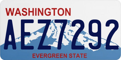 WA license plate AEZ7292