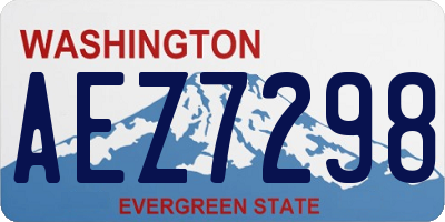 WA license plate AEZ7298