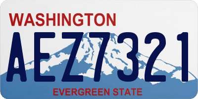 WA license plate AEZ7321