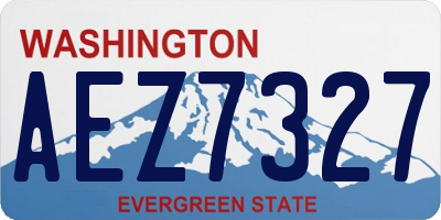 WA license plate AEZ7327