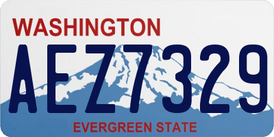 WA license plate AEZ7329