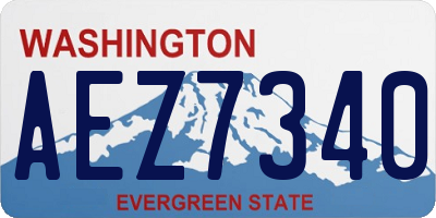 WA license plate AEZ7340
