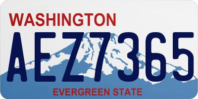 WA license plate AEZ7365