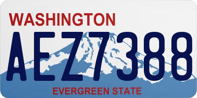 WA license plate AEZ7388