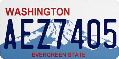 WA license plate AEZ7405