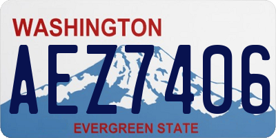 WA license plate AEZ7406