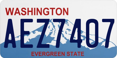 WA license plate AEZ7407
