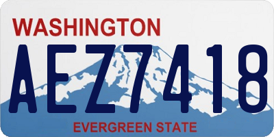 WA license plate AEZ7418