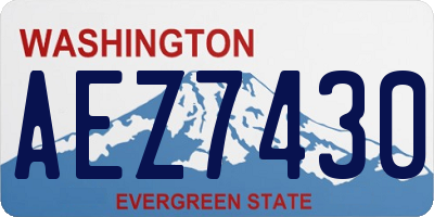 WA license plate AEZ7430