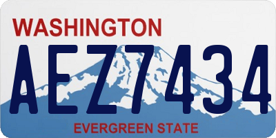 WA license plate AEZ7434