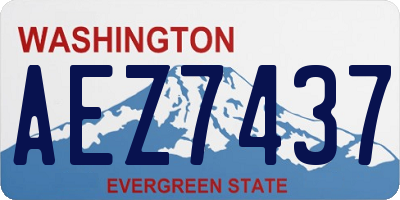 WA license plate AEZ7437