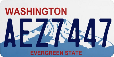 WA license plate AEZ7447