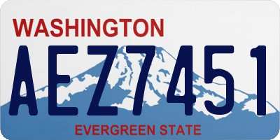 WA license plate AEZ7451