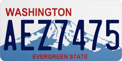 WA license plate AEZ7475
