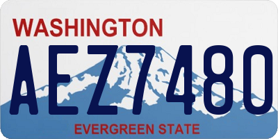 WA license plate AEZ7480