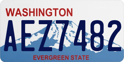 WA license plate AEZ7482
