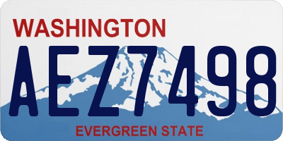 WA license plate AEZ7498