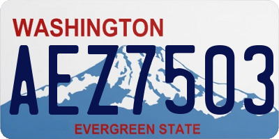 WA license plate AEZ7503