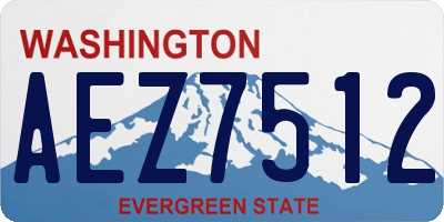WA license plate AEZ7512