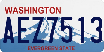 WA license plate AEZ7513