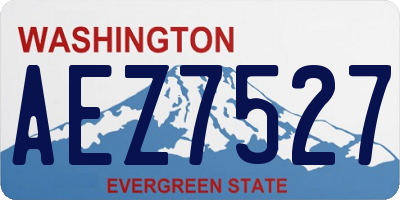 WA license plate AEZ7527