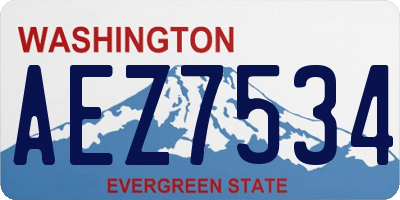 WA license plate AEZ7534