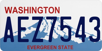 WA license plate AEZ7543