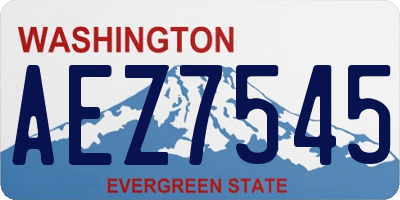 WA license plate AEZ7545