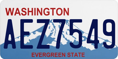 WA license plate AEZ7549