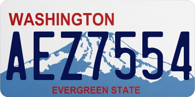 WA license plate AEZ7554